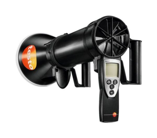Rinkinys anemometro su įvairiais gaubtais bei srauto tiesintuvu - Testo 417 set 2
