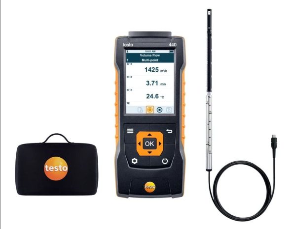 Rinkinys anemometro su metrologine patikra Testo 440