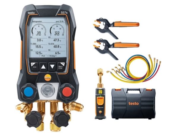 Rinkinys Testo 557s - skaitmeninis kolektorius „Testo 557s“ su 4 krypčių vožtuvų bloku