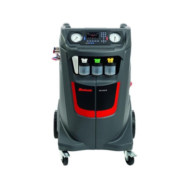 Pilnai automatinė automobilių kondicionierių  (A/C) aptarnavimo stotelė R-1234yf su spausdintuvu. Robinair MPP Andiamo AC1234-5i P